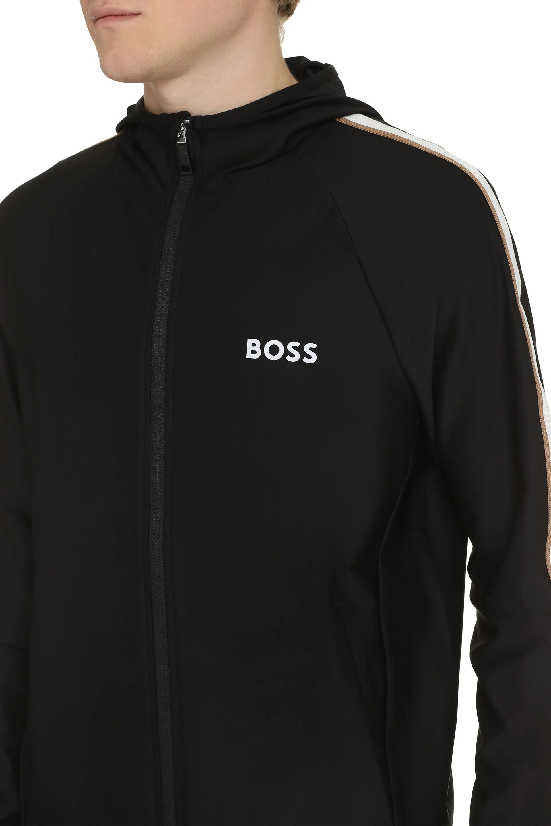 BOSS BOSS x Matteo Berrettini - Felpa full-zip con cappuccio