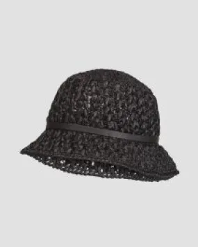 Cappello intrecciato da donna Catarzi Giotto nero