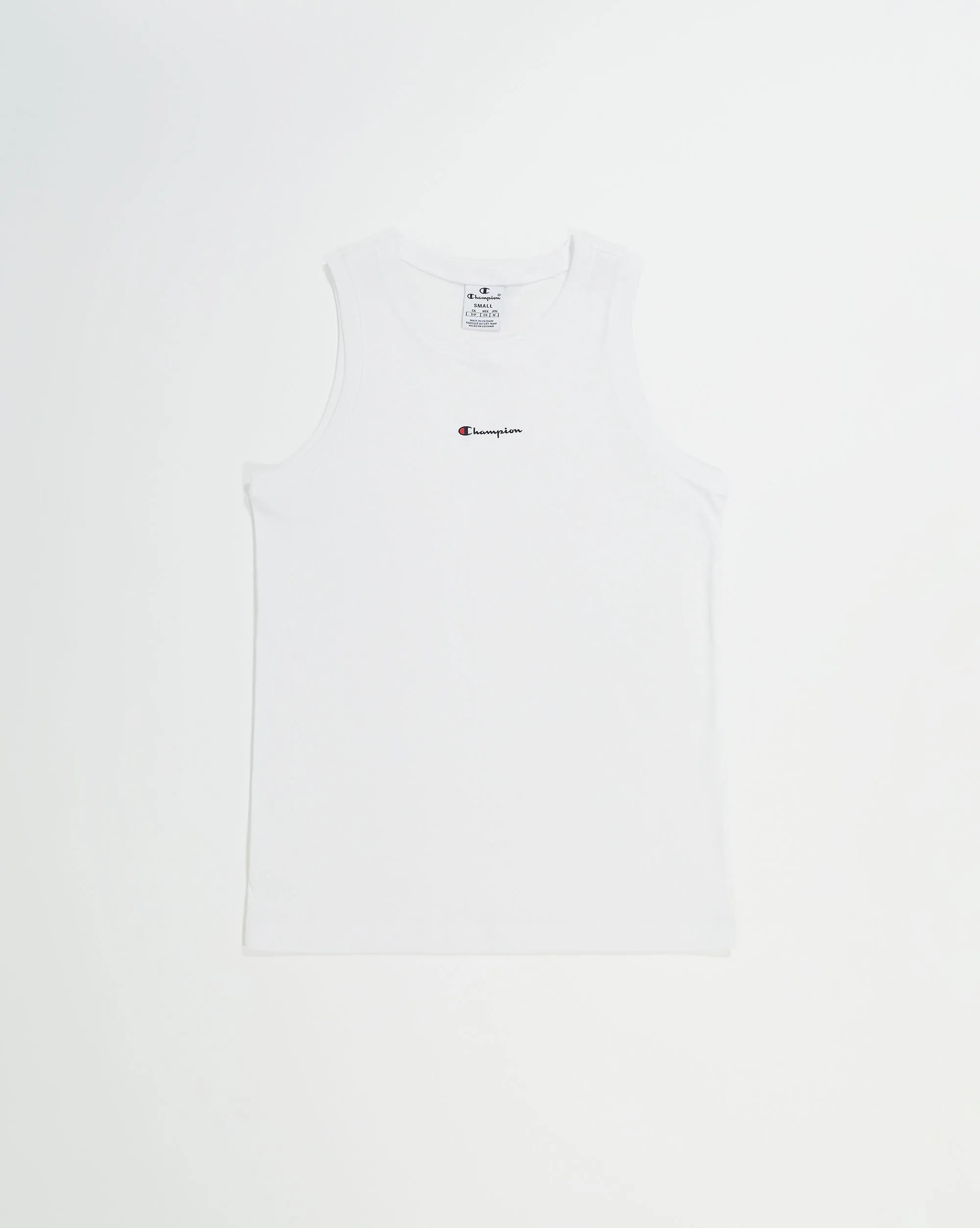 Champion Canotta Icons in Jersey con Script Logo Bianco Donna