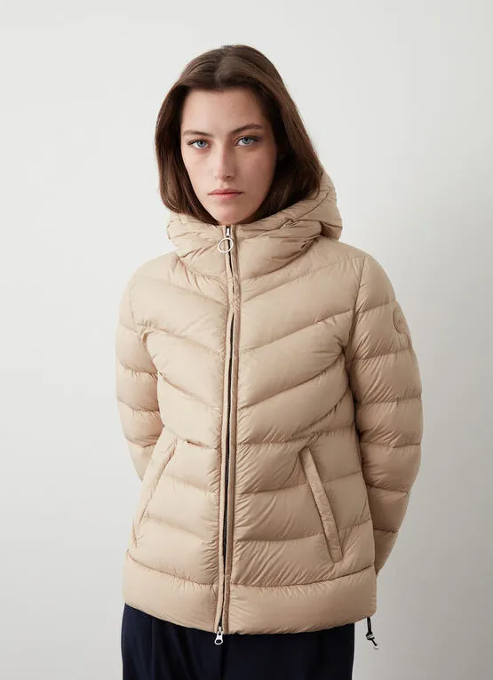 COLMAR giubbotto donna piumino cappuccio 2202 2XX CAPTION 673 BEIGE inverno 2024