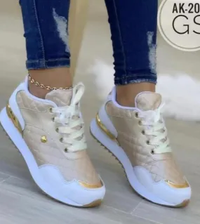 Comemore New Sports Shoes Autumn Winter Lace Up Platform Women Sneakers 2022 Casual Non Slip Shoe Plus Size 43 крос