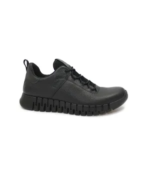 ECCO 525224 GRUUV black nero scarpe uomo sneakers lacci pelle gore-tex