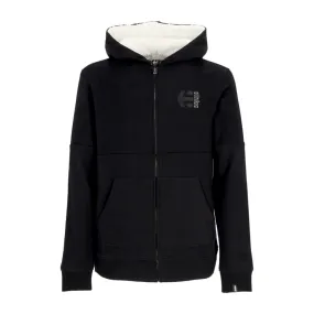 felpa cappuccio zip uomo shifty sherpa hoodie BLACK