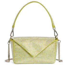 GEDEBE  Borsa My Love in satin lime