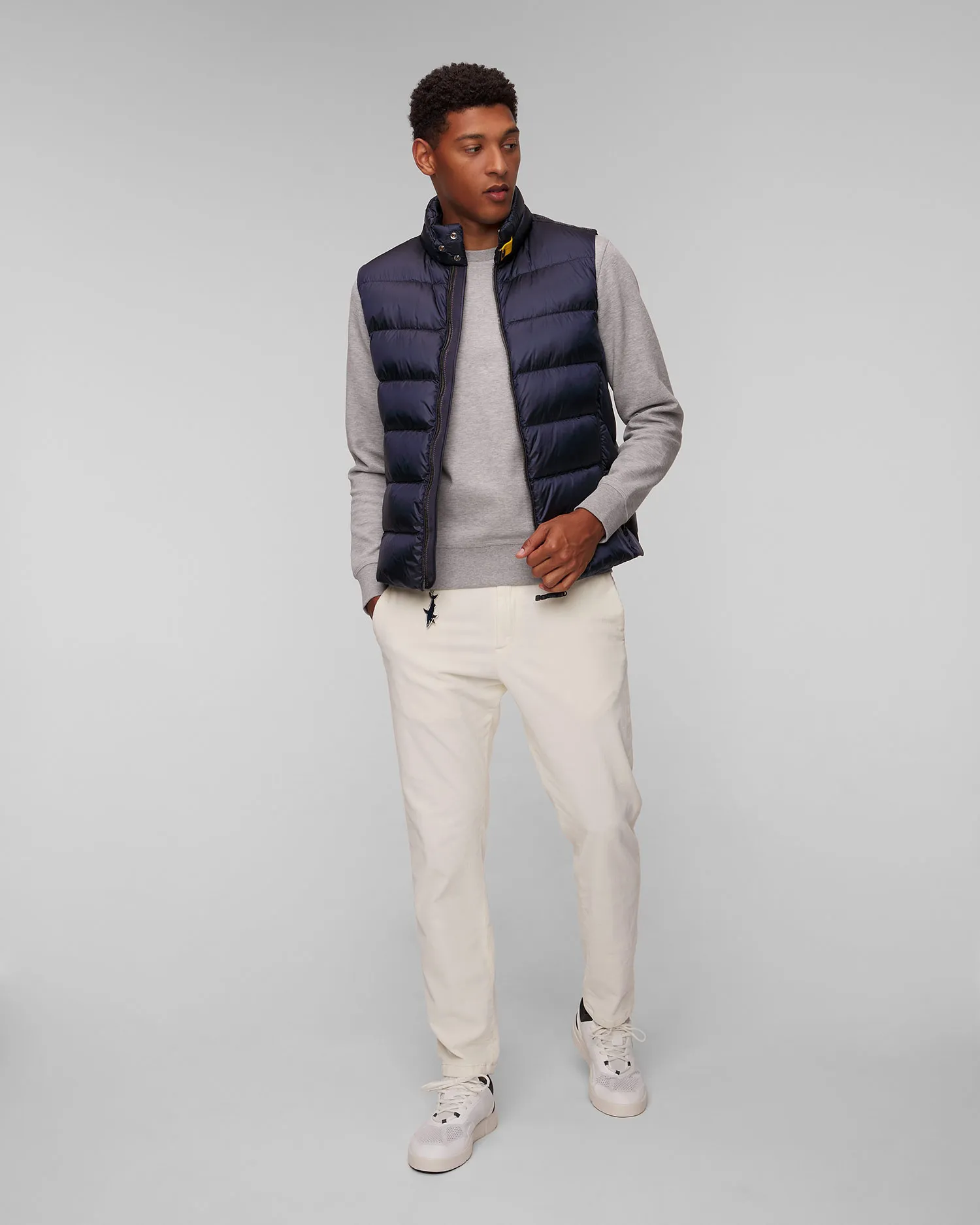 Gilet blu scuro con piumino da uomo Parajumpers Jeordie 24WMPMPUSX01-316