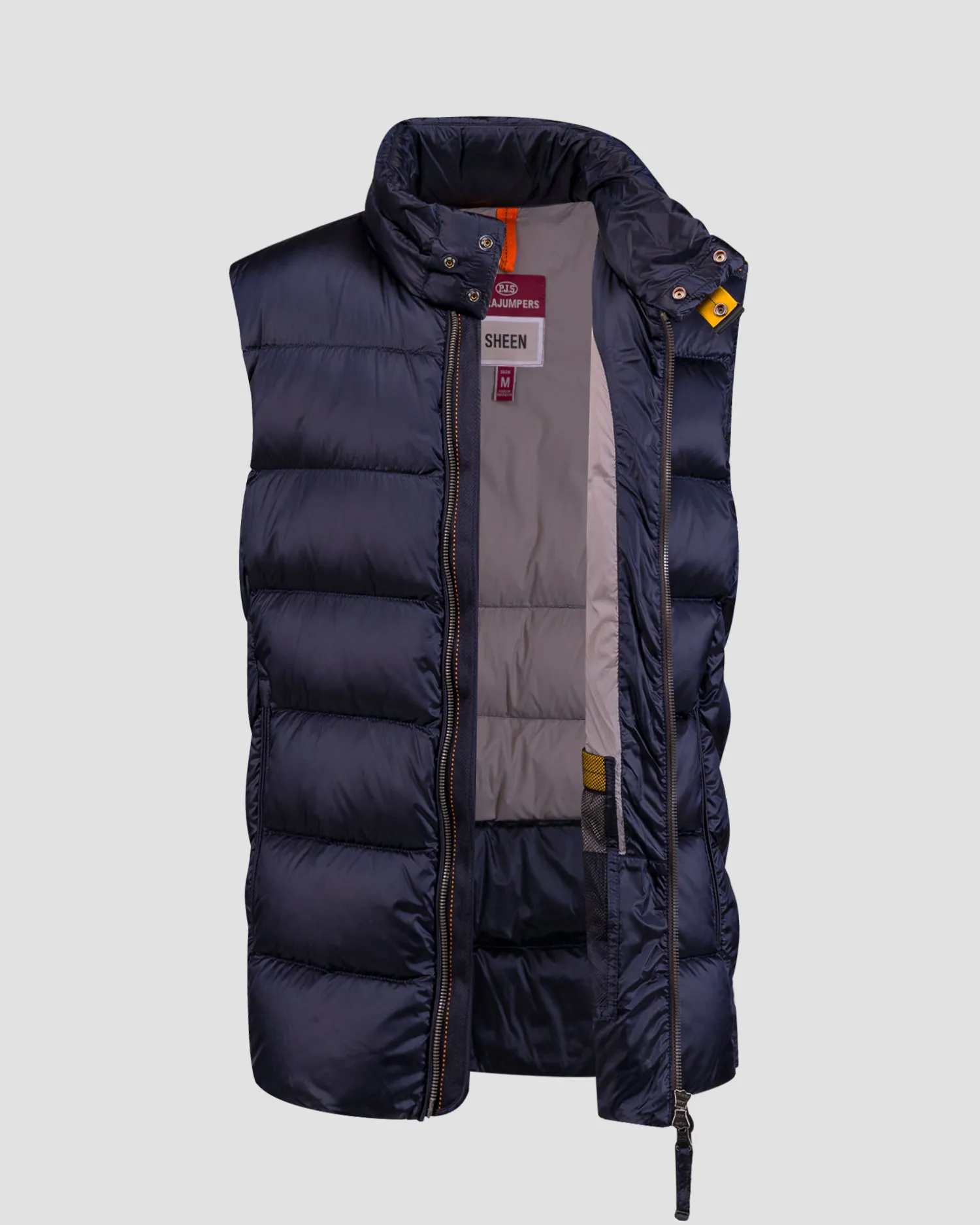 Gilet blu scuro con piumino da uomo Parajumpers Jeordie 24WMPMPUSX01-316