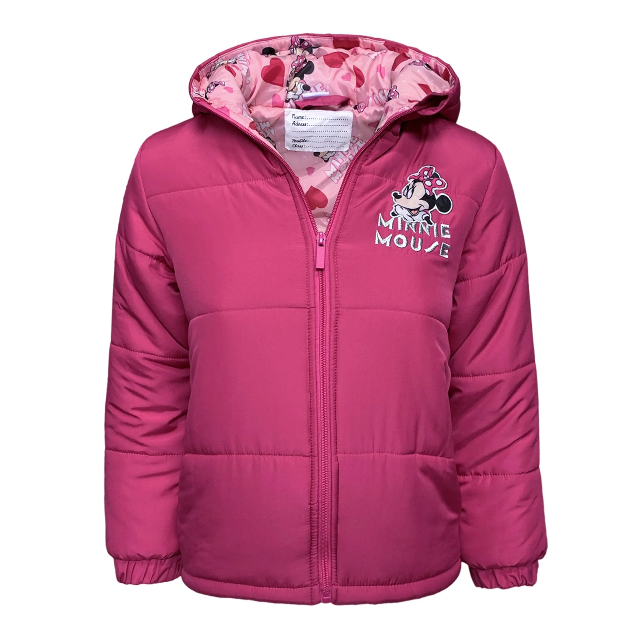 Giubbotto bambina invernale piumino Disney Minnie Mouse Impermeabile 6261