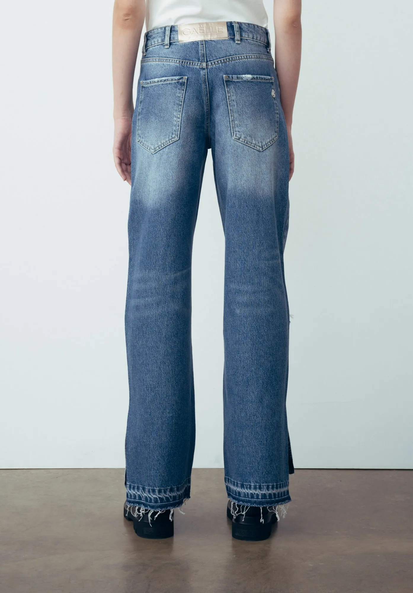 Jeans Boy Low Waist In Denim Blu - Gaëlle Paris