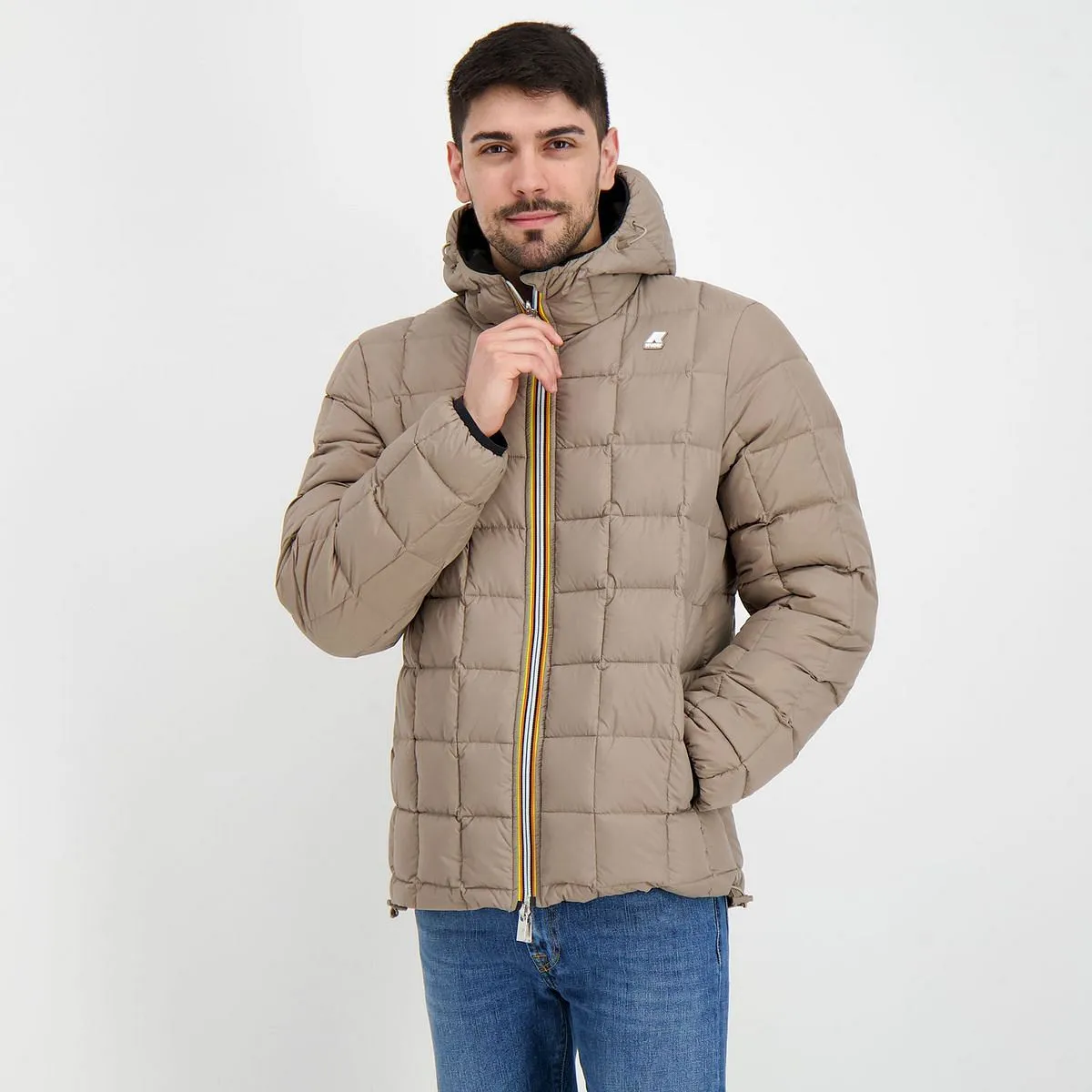      K-WAY PIUMINO CON CAPPUCCIO JACK ECO STRETCH THERMO DOUBLE  