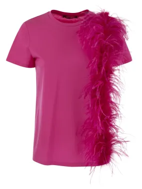 LAPPOLE – Jersey T-shirt with feathers