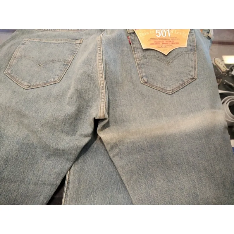 LEVI'S JEANS UOMO ORIGINAL FIT - TESSUTO DELAVEE CHIARO