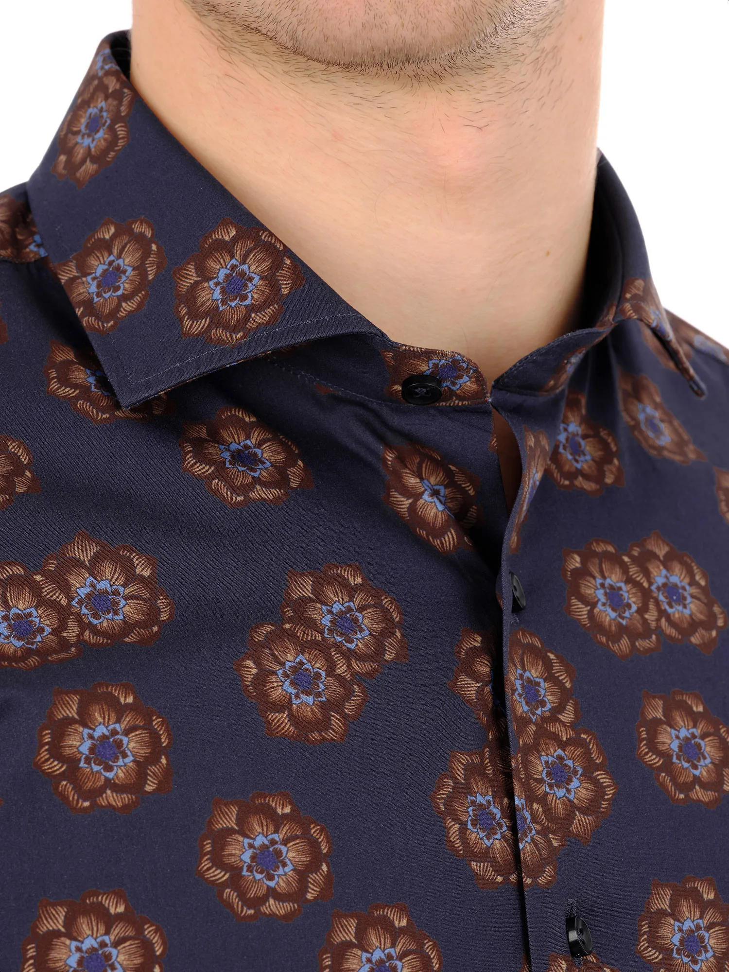 Men's Casual Shirt in Printed Cotton