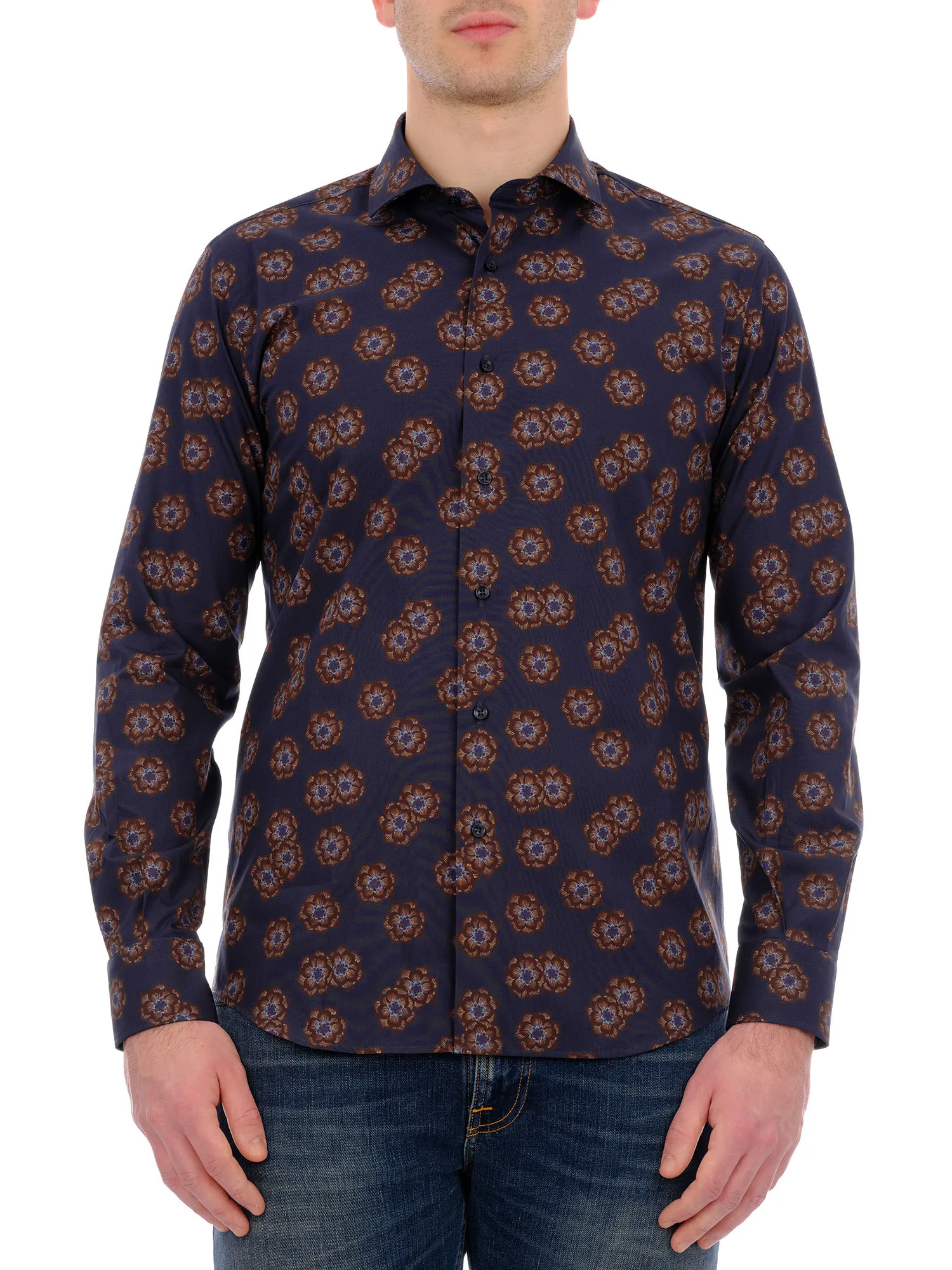 Men's Casual Shirt in Printed Cotton