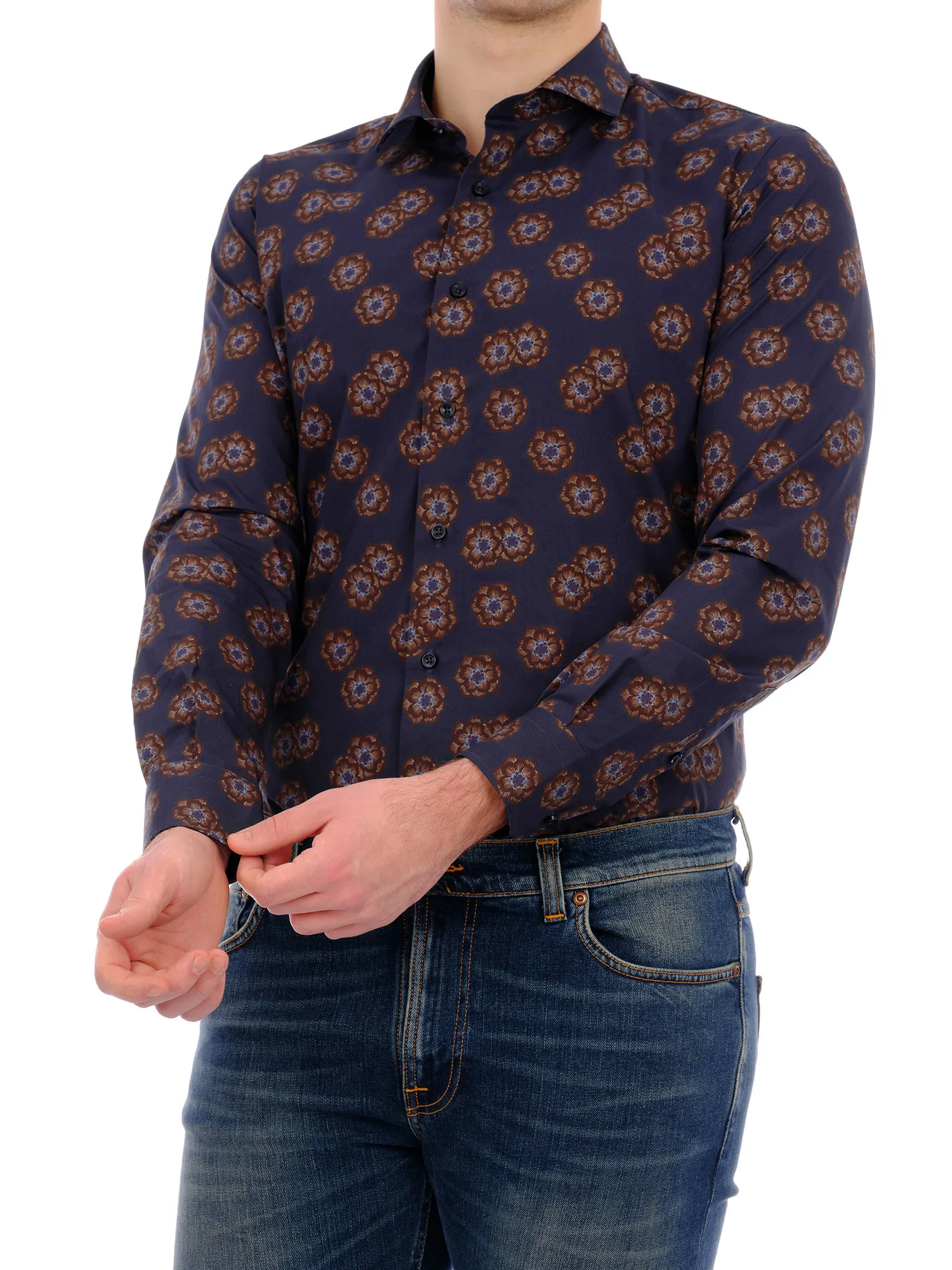 Men's Casual Shirt in Printed Cotton