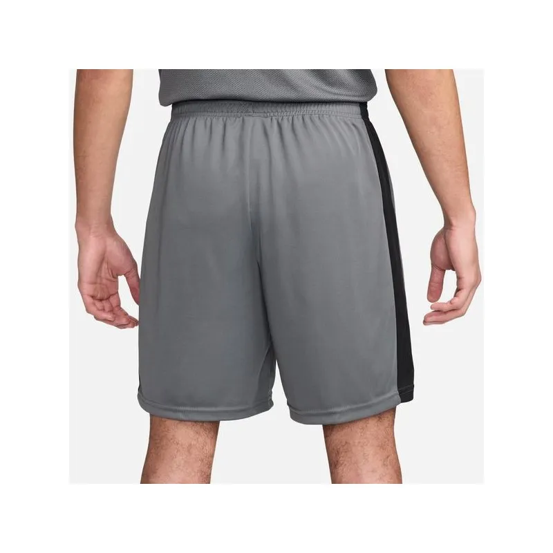 NIKE ACADEMY SHORT Dri-FIT PANTALONCINI UOMO TRAINING PALESTRA CALCIO - GRIGIO/NERO