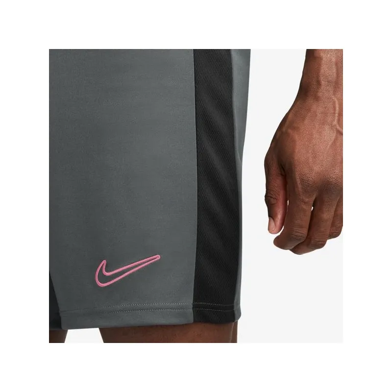 NIKE ACADEMY SHORT Dri-FIT PANTALONCINI UOMO TRAINING PALESTRA CALCIO - GRIGIO/NERO