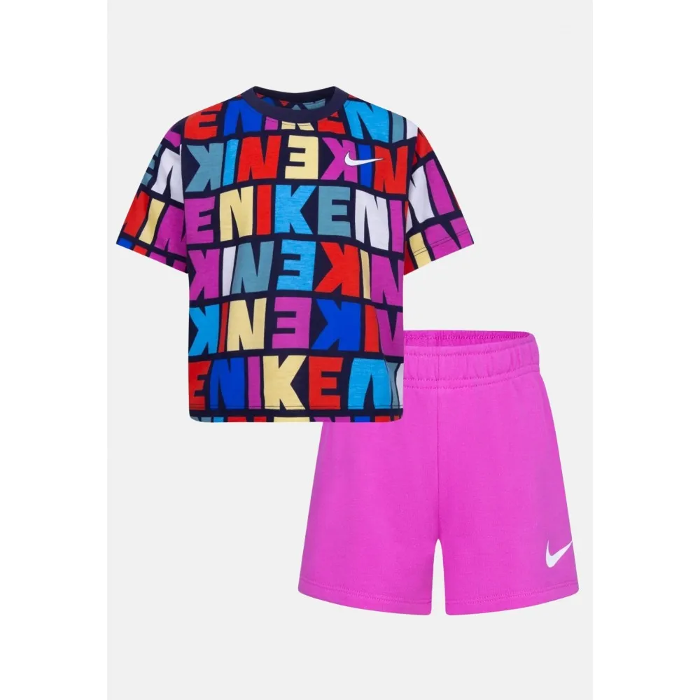 NIKE - KNIT SHORT SET ACTIVE - FUCHSIA - BAMBINA - 16K551 - A9X