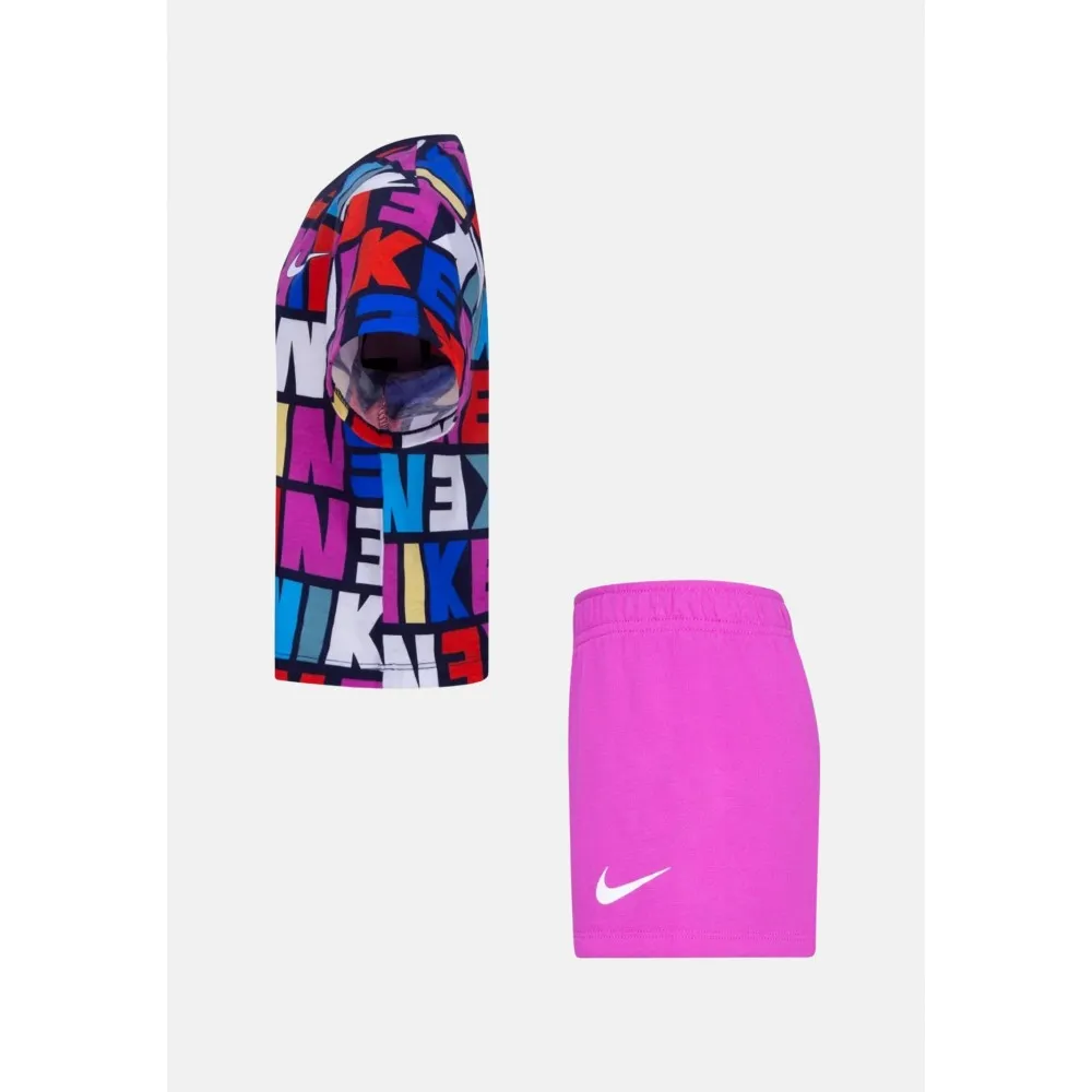 NIKE - KNIT SHORT SET ACTIVE - FUCHSIA - BAMBINA - 16K551 - A9X