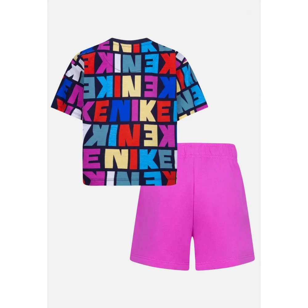 NIKE - KNIT SHORT SET ACTIVE - FUCHSIA - BAMBINA - 16K551 - A9X