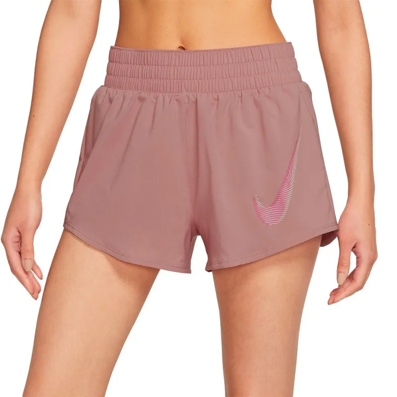 Nike Pantaloncini Running Swoosh Hbr Rosso Stardust Fierce Rosa Donna