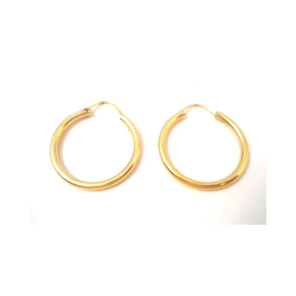 ORECCHINI CERCHI IN ORO GIALLO 18 KT