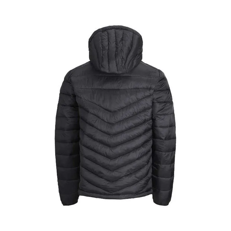 Piumino jack jones taglie forti nero con cappuccio autunno inverno