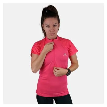 Raidlight Women's Raspberry Pink 1/2 Zip R-Light Short Sleeved Jersey