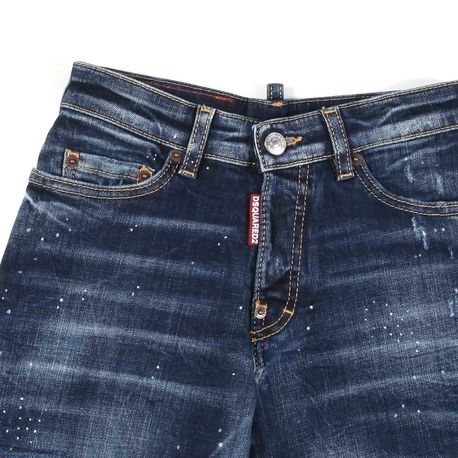 Shorts Di Jeans Blu Scuro Bambino E Teenager