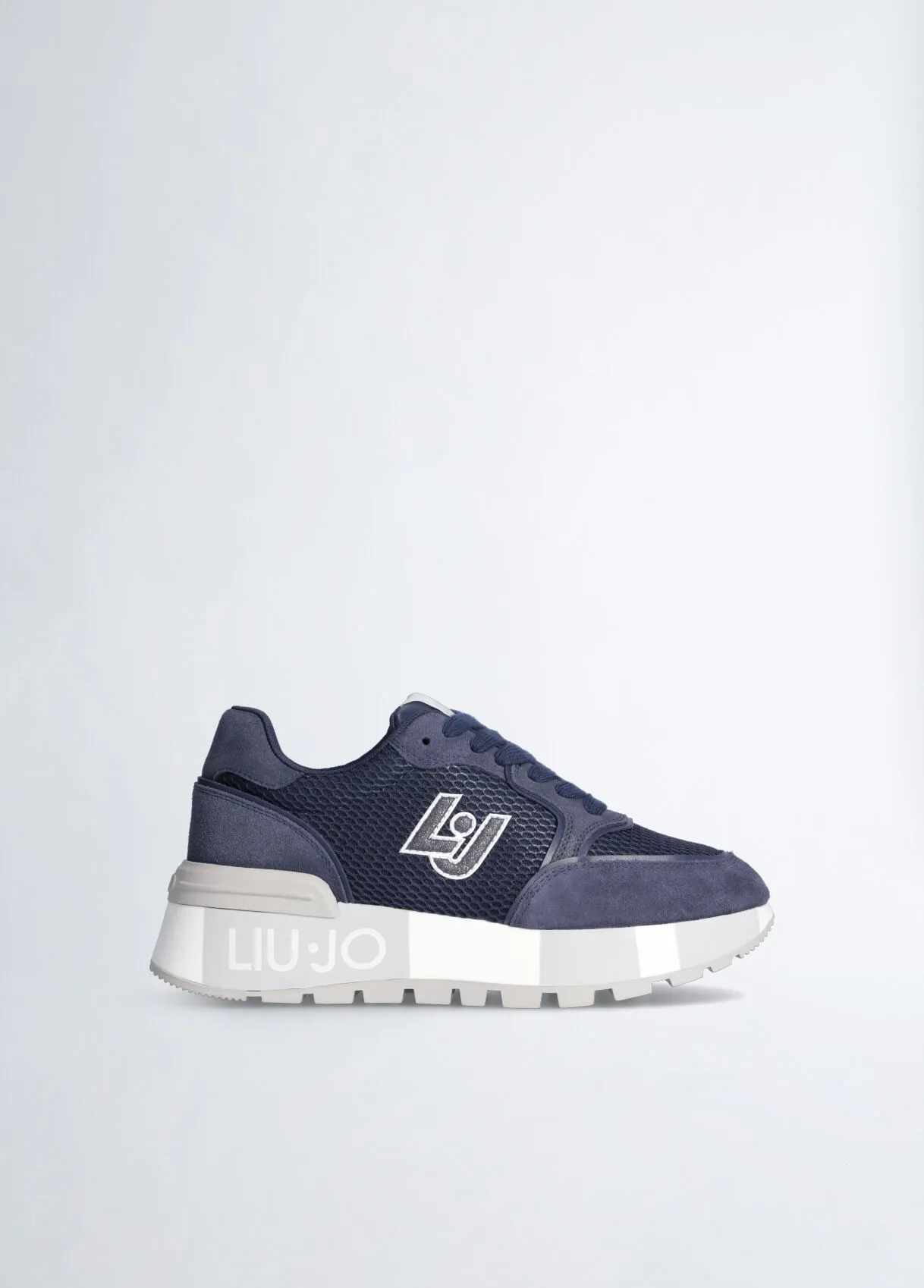 Sneakers platform blu