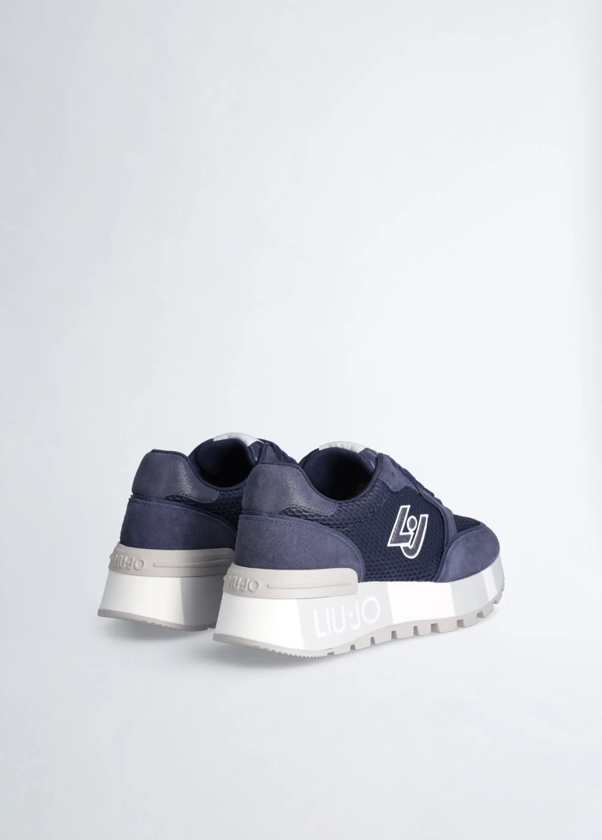 Sneakers platform blu