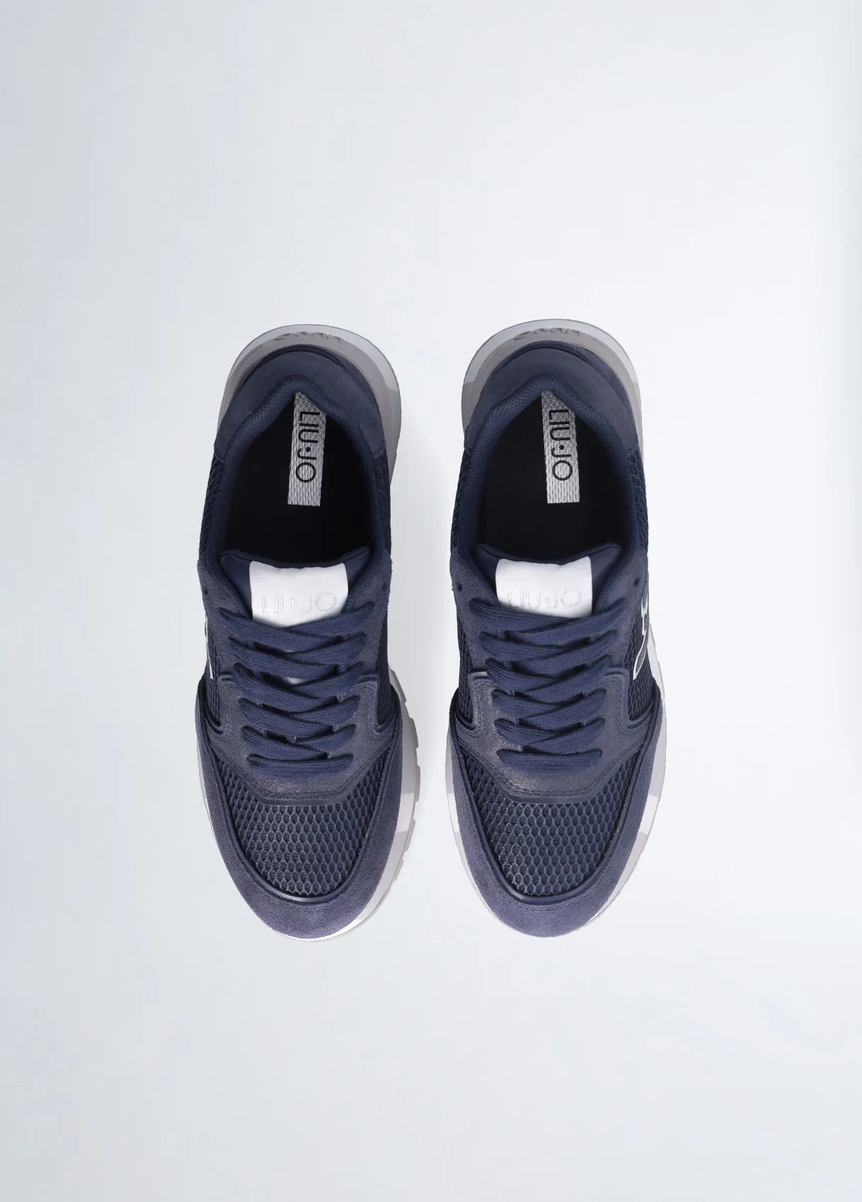 Sneakers platform blu