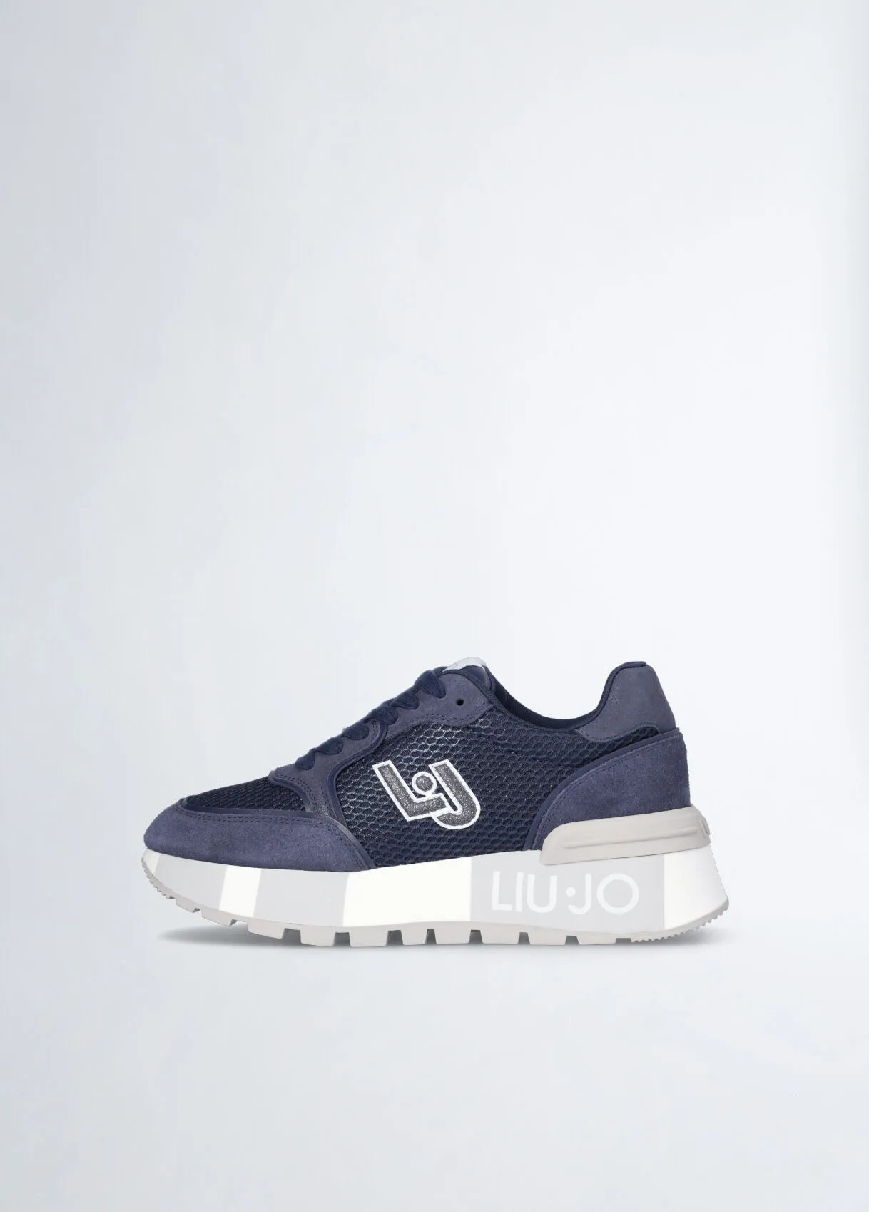 Sneakers platform blu