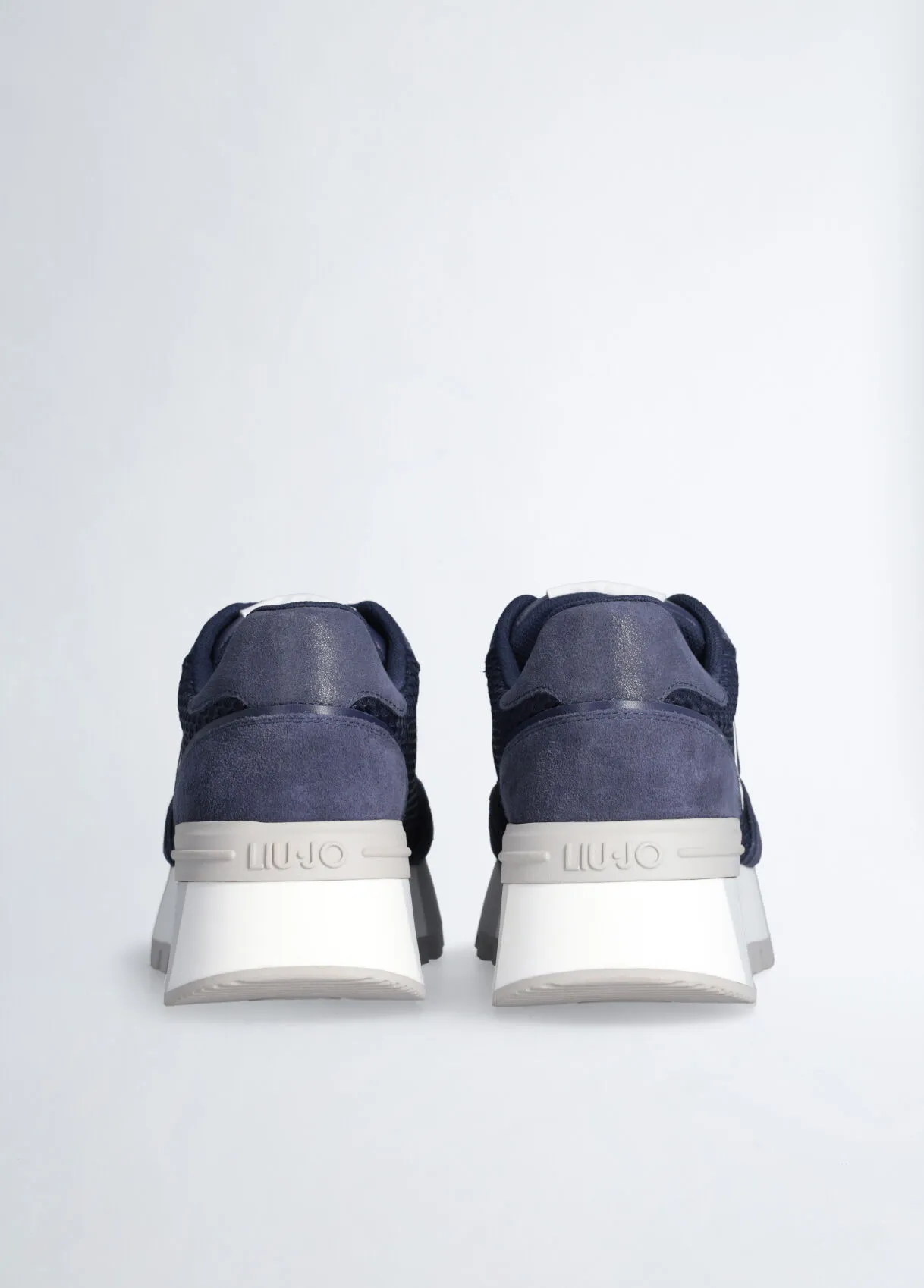 Sneakers platform blu