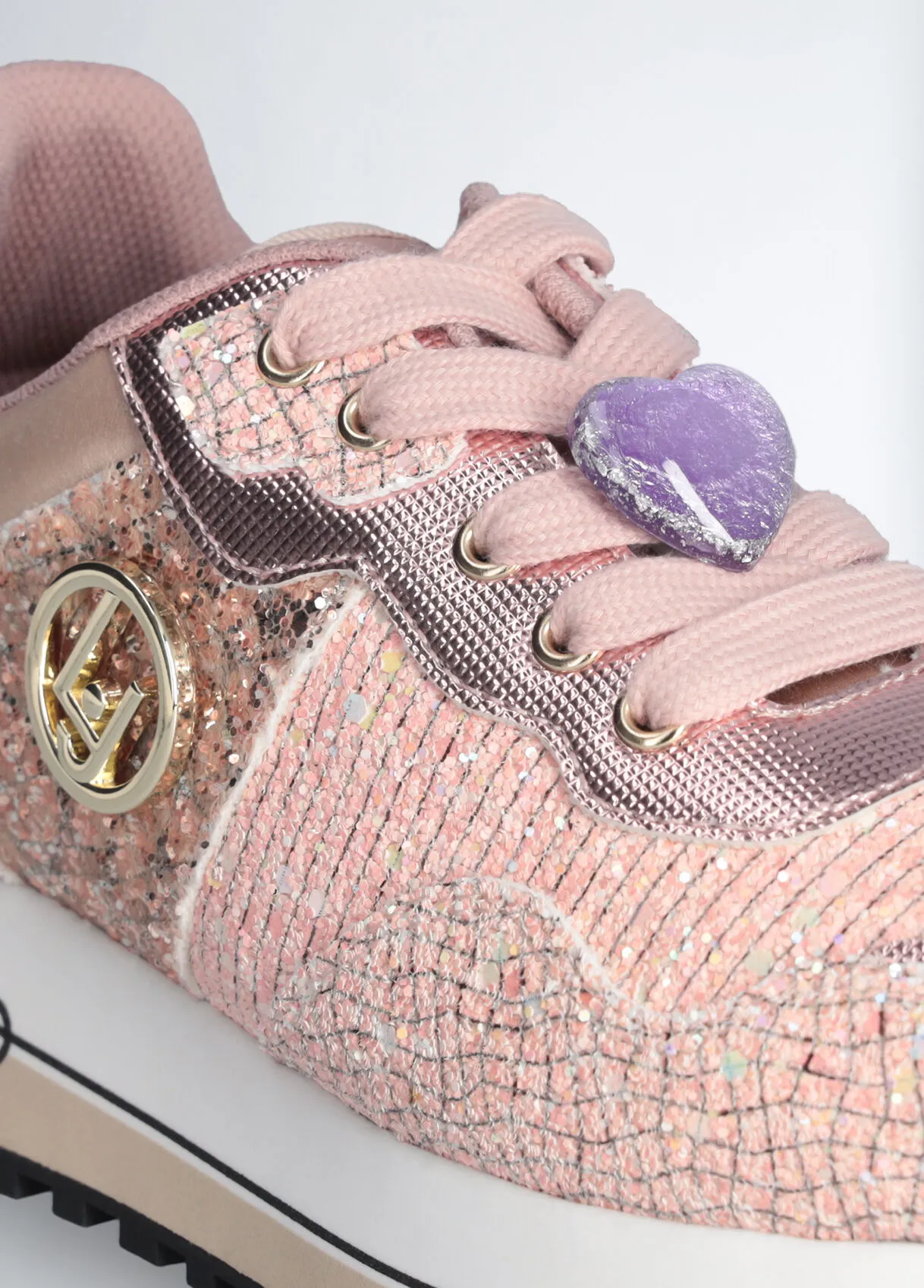 Sneakers platform full glitter