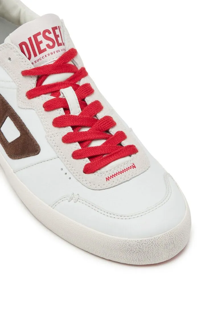 SNEAKERS Uomo DIESEL Y03336 P2034 - S-LEROJI LOW HA123 WHITE-BROWN-RED-