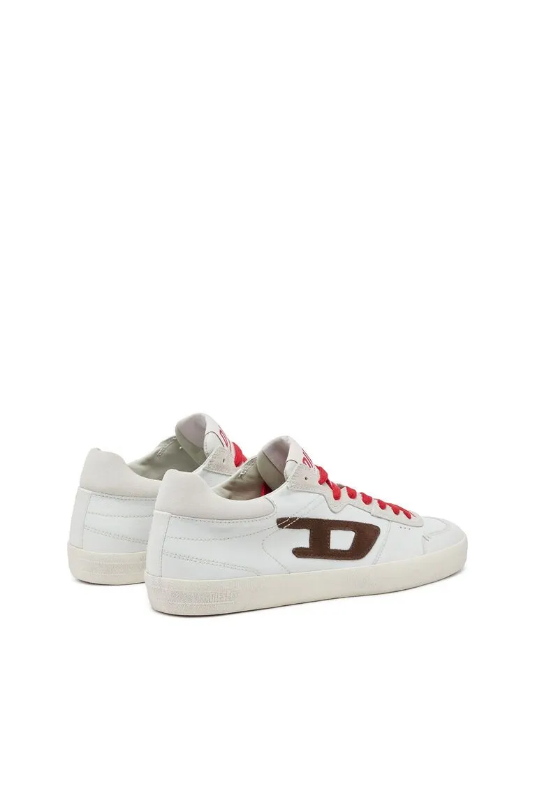 SNEAKERS Uomo DIESEL Y03336 P2034 - S-LEROJI LOW HA123 WHITE-BROWN-RED-