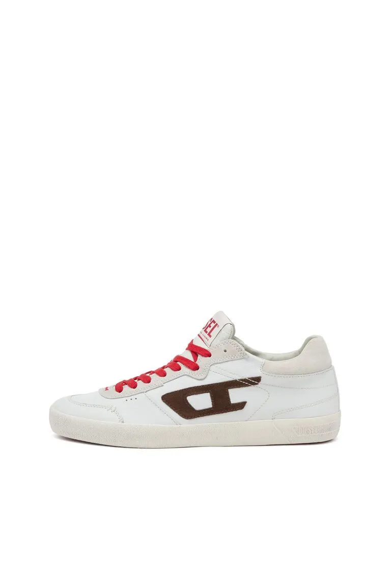 SNEAKERS Uomo DIESEL Y03336 P2034 - S-LEROJI LOW HA123 WHITE-BROWN-RED-