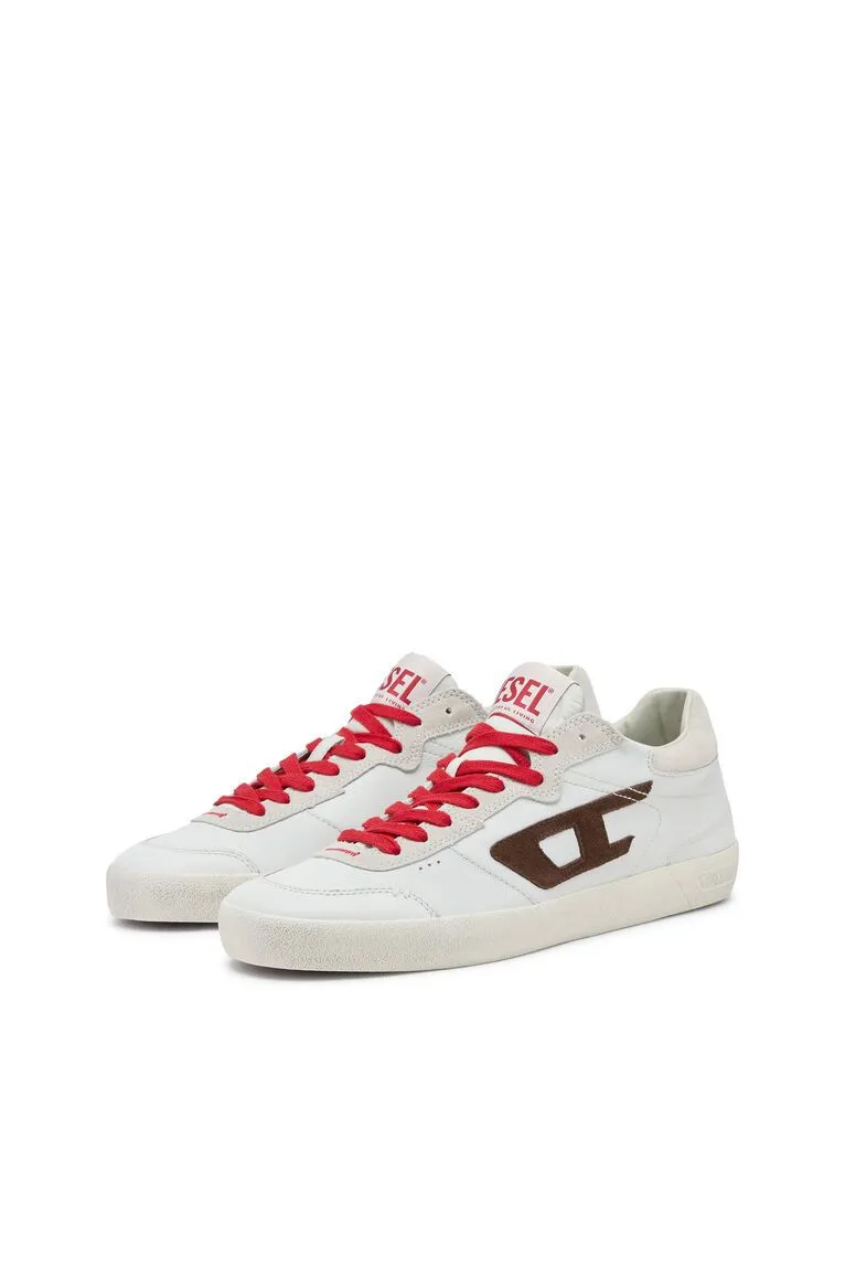 SNEAKERS Uomo DIESEL Y03336 P2034 - S-LEROJI LOW HA123 WHITE-BROWN-RED-