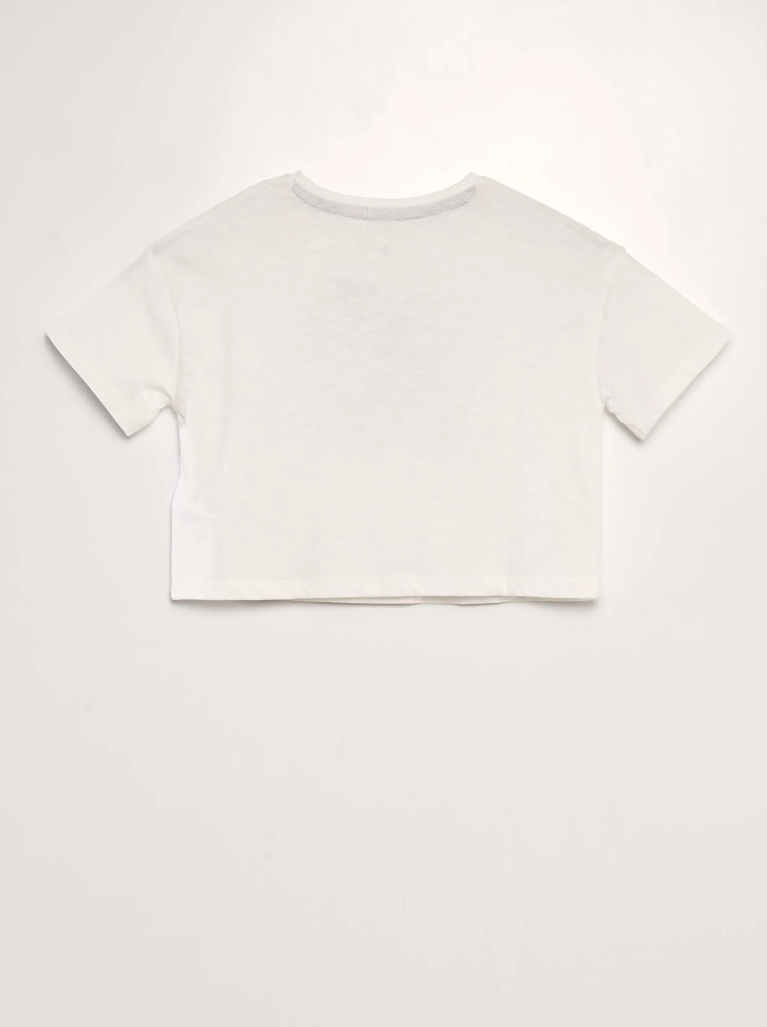 T-shirt crop top 'Minnie' - BIANCO