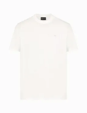 T-shirt in jersey mercerizzato Travel Essential bianco latte