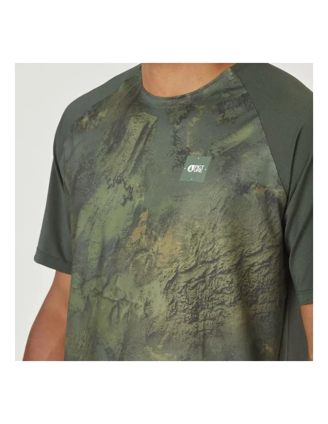 T-Shirt Picture Organic Osborn Printed SS Tech Geology Green