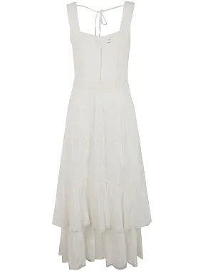 TWINSET SLEEVELESS DRESS WITH FLOUNCES