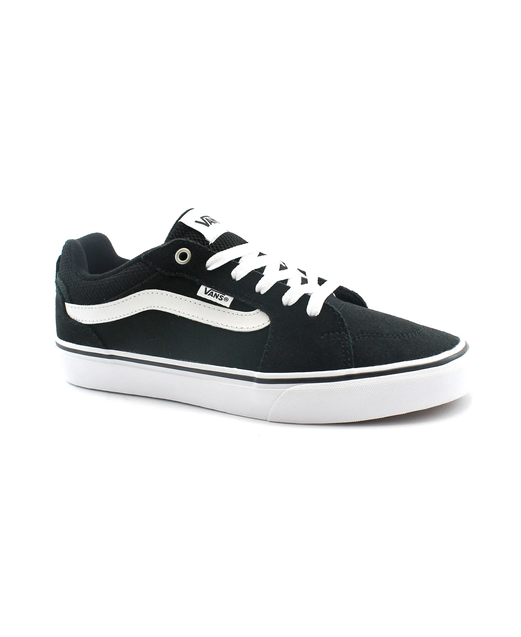 VANS FILMORE TJIJU1 black white scarpe uomo sneakers lacci camoscio tessuto