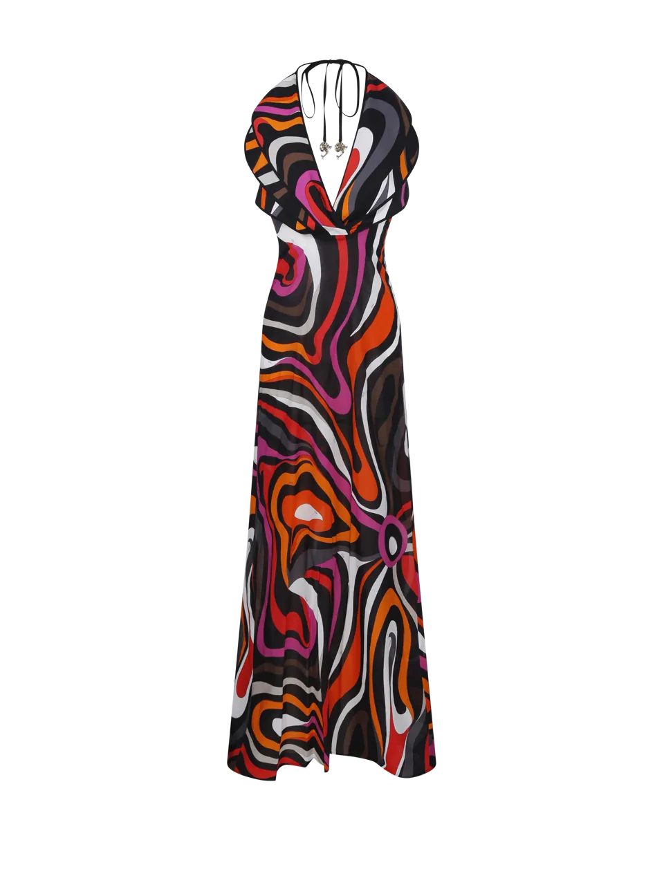 WOMAN EMILIO PUCCI MULTICOLOR COTTON LONG DRESS