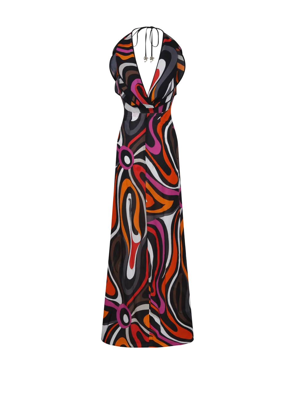 WOMAN EMILIO PUCCI MULTICOLOR COTTON LONG DRESS